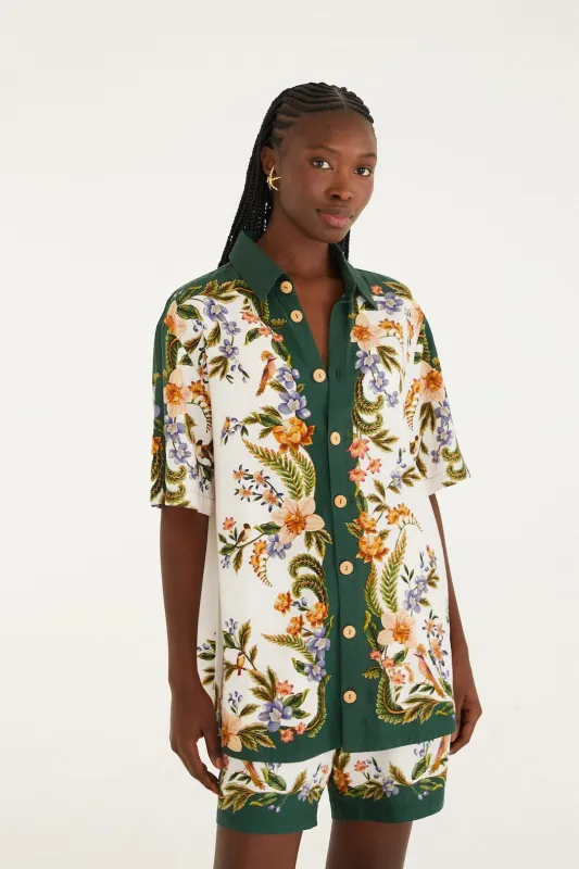 Sand Nature Lenzing Ecovero Euroflax Shirt sold by FARM Rio