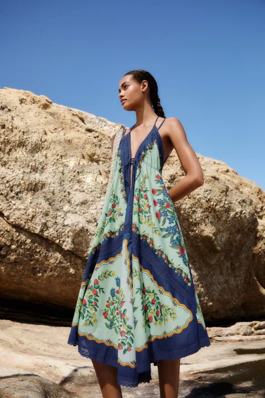 Faded Green Fruit Beauty Maxi Dress sold by FARM Rio