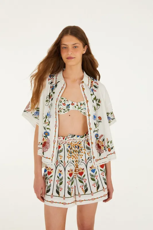 Off-White Stitched Garden Blouse sold by FARM Rio