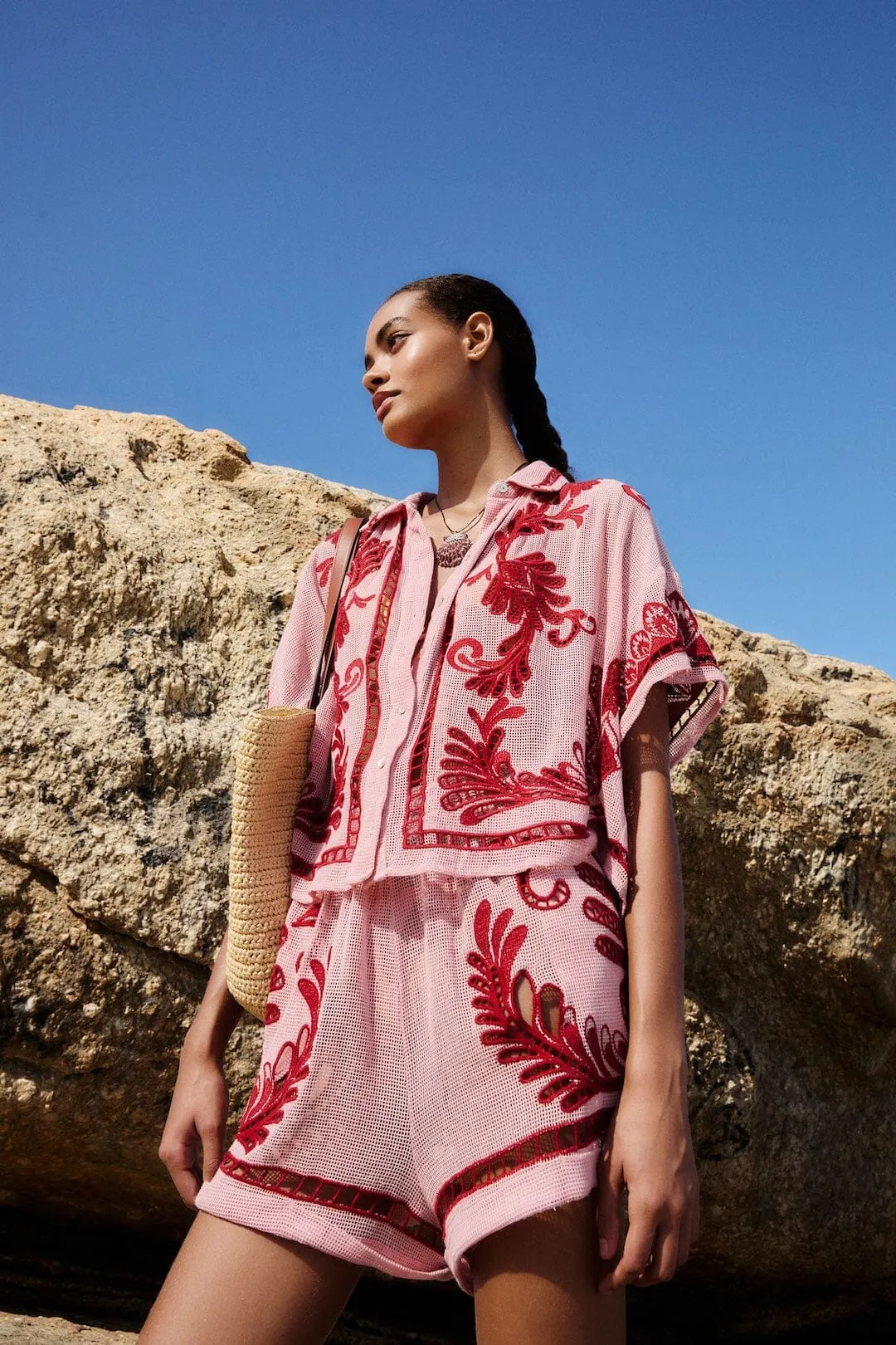 Light Pink Arabesc Shorts sold by FARM Rio