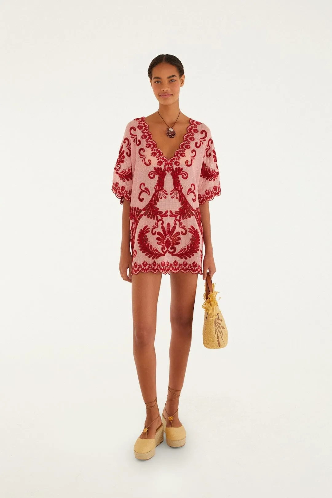Light Pink Arabesc Dress sold by FARM Rio product image thumbnail 5