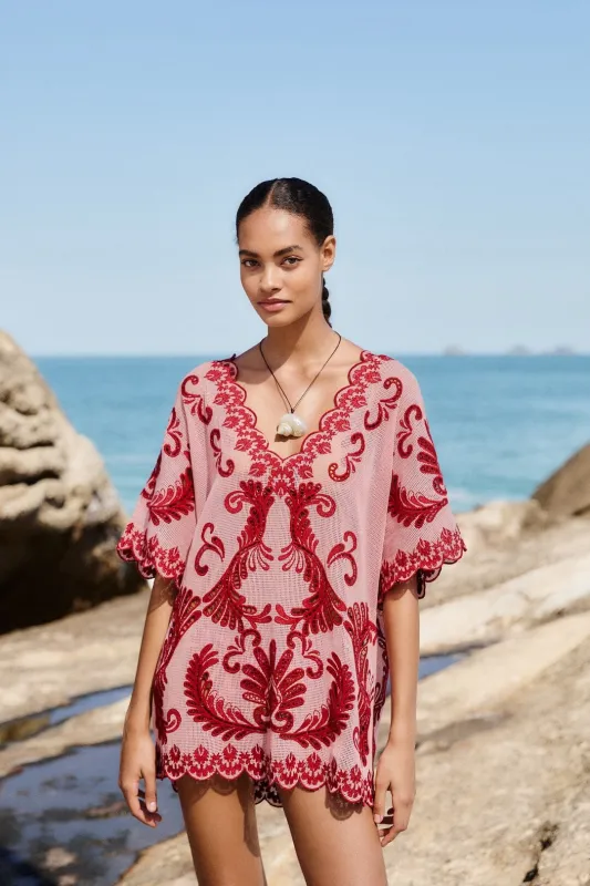 Light Pink Arabesc Dress made by FARM Rio