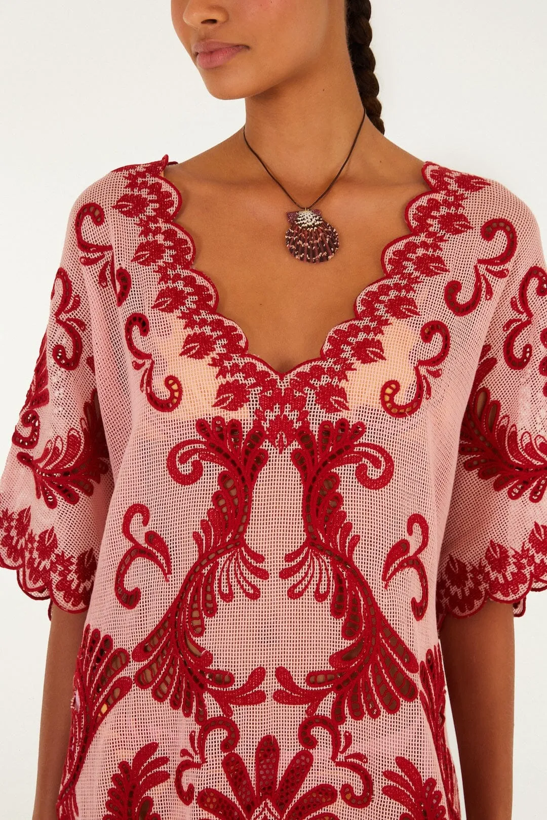 Light Pink Arabesc Dress sold by FARM Rio product image thumbnail 4