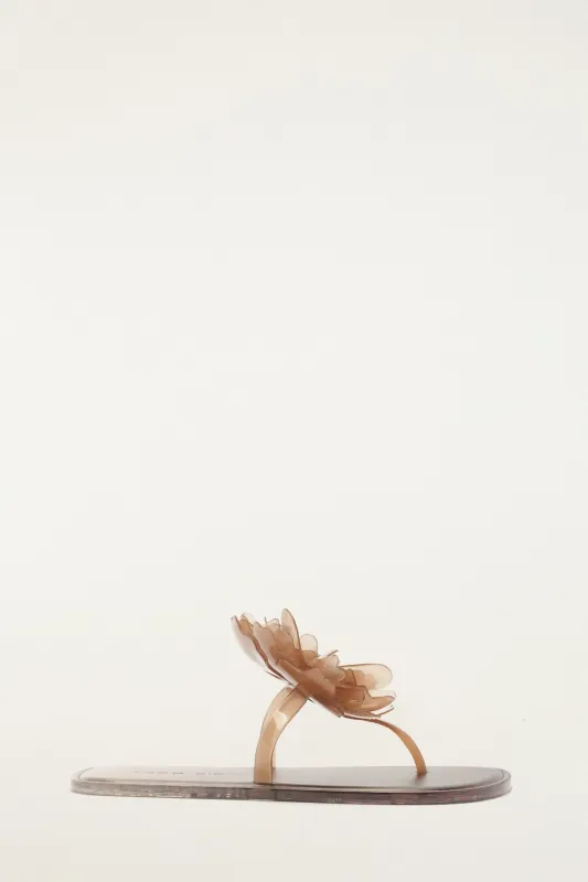 Caramel Jelly Flower Flat Sandal made by FARM Rio
