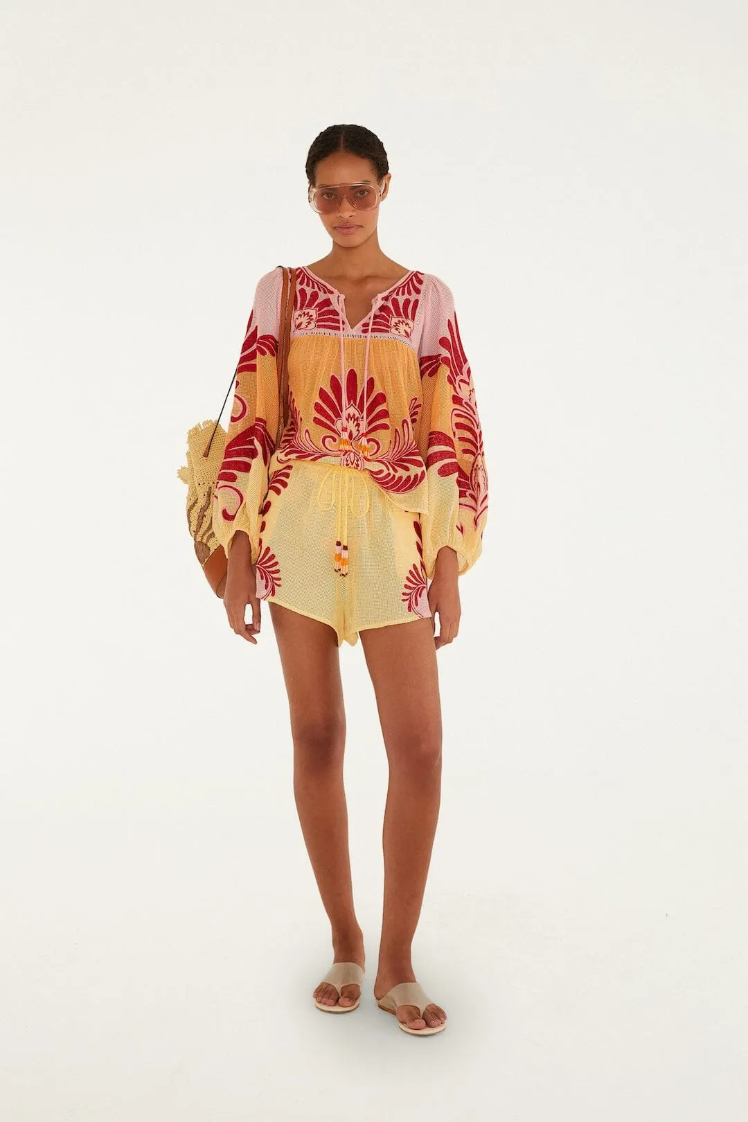 Soft Yellow Arabesc Blouse sold by FARM Rio product image thumbnail 4