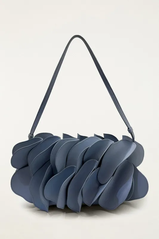 Blue Leather Shoulder Flower Bag sold by FARM Rio