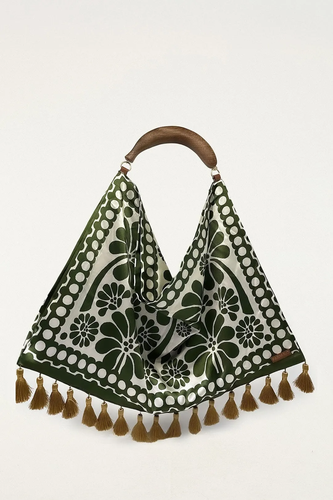 Green Jacquard Tassels Tote Bag sold by FARM Rio