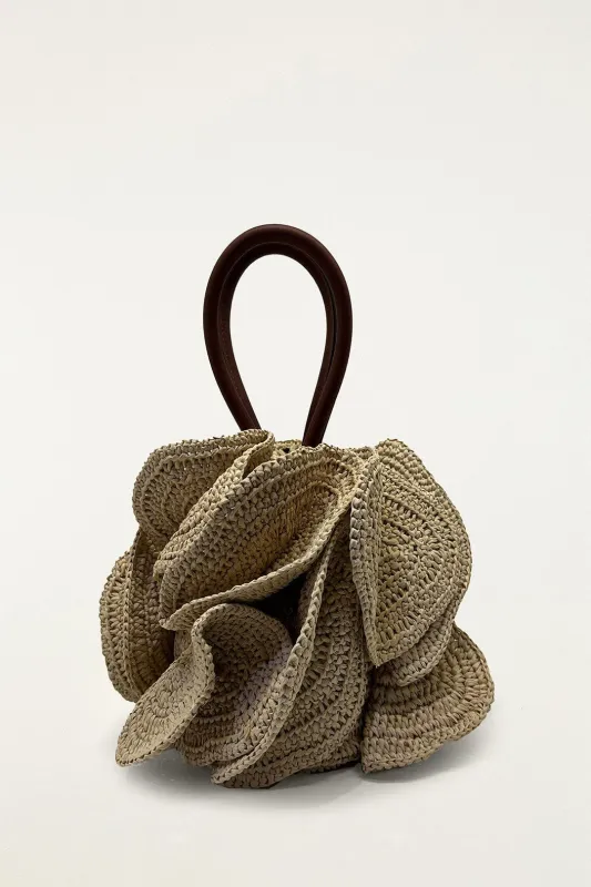 Beige Raffia Flower Bag sold by FARM Rio