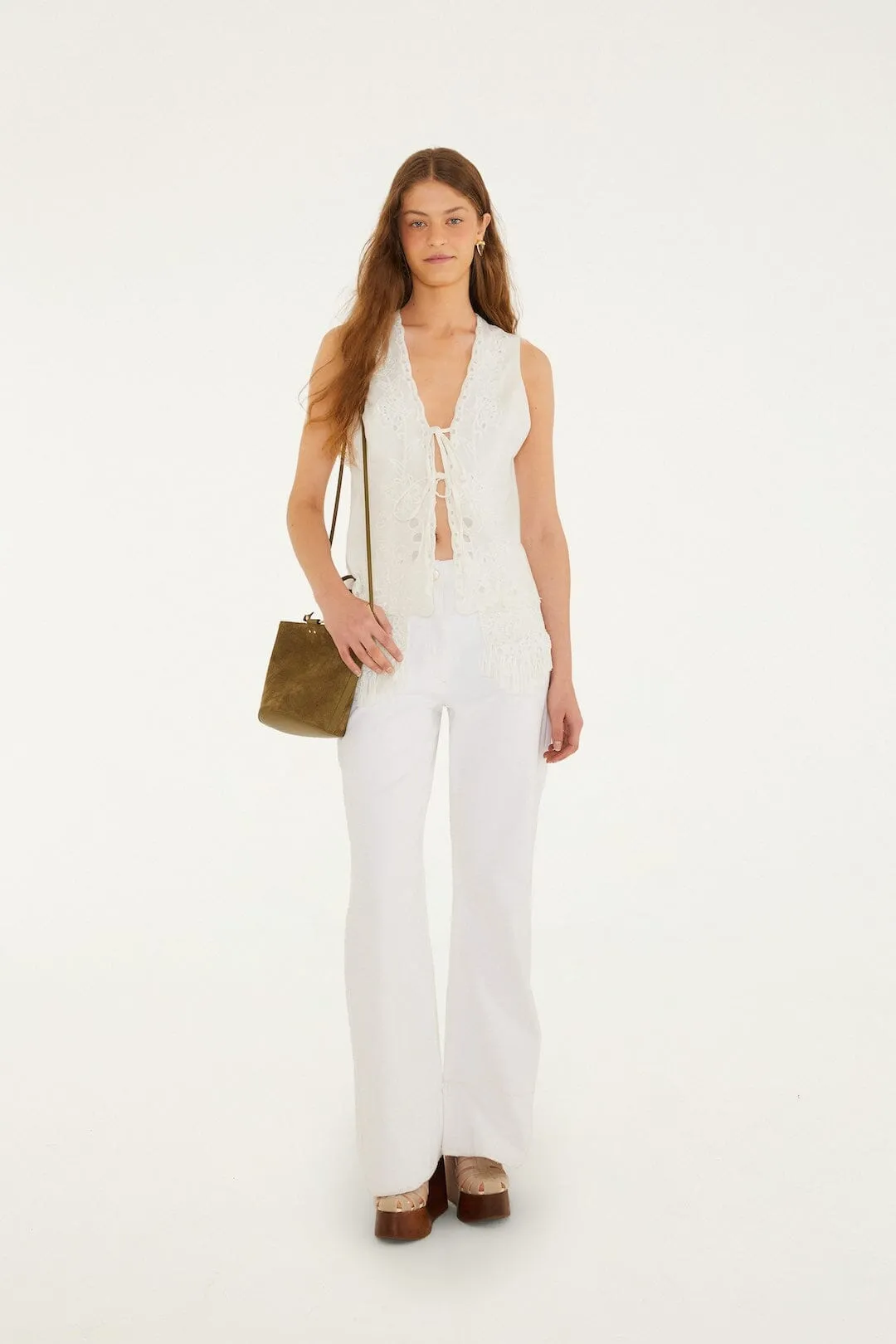 Off-White Embroidered Lenzing™ Ecovero™ Euroflax™ Blouse sold by FARM Rio product image thumbnail 2