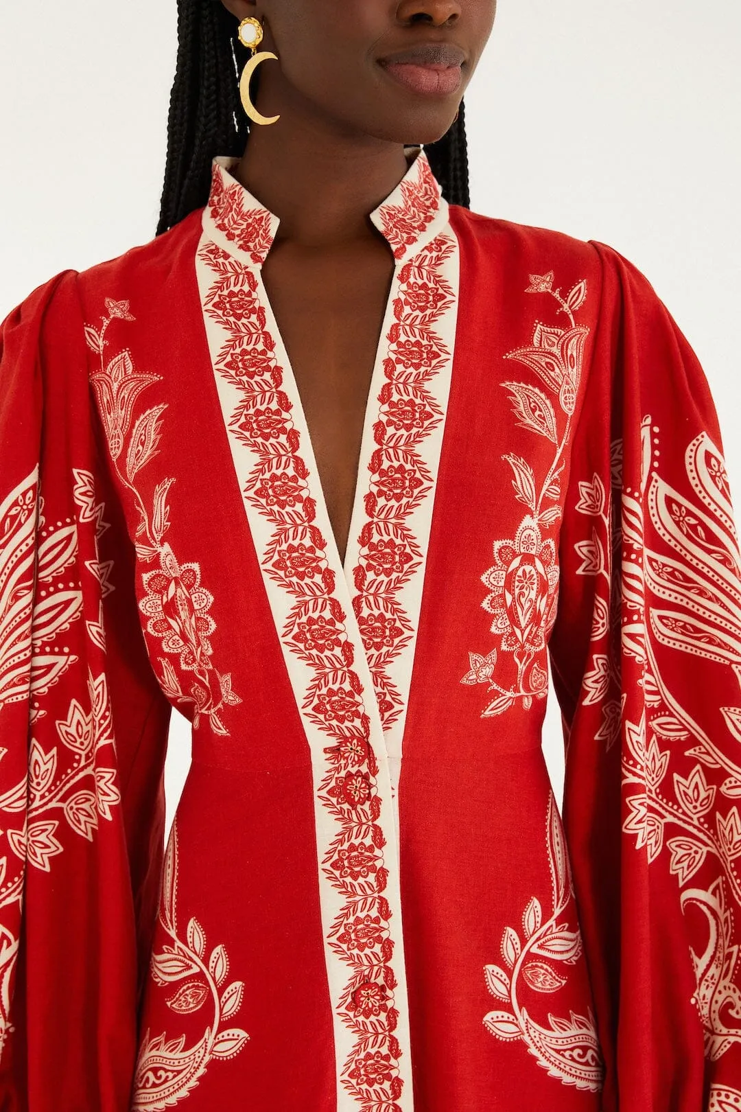 Red Miranda Lenzing™ Ecovero™ Euroflax™ Maxi Dress sold by FARM Rio product image thumbnail 2