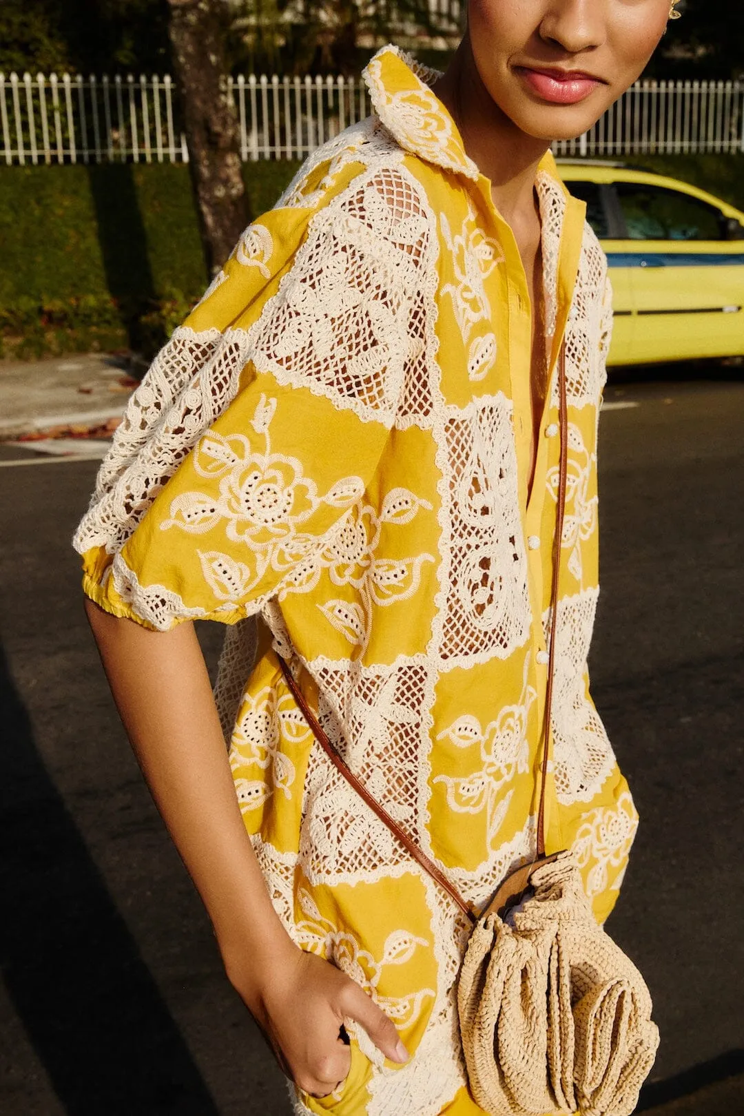 Lace Short Sleeve Shirt sold by FARM Rio