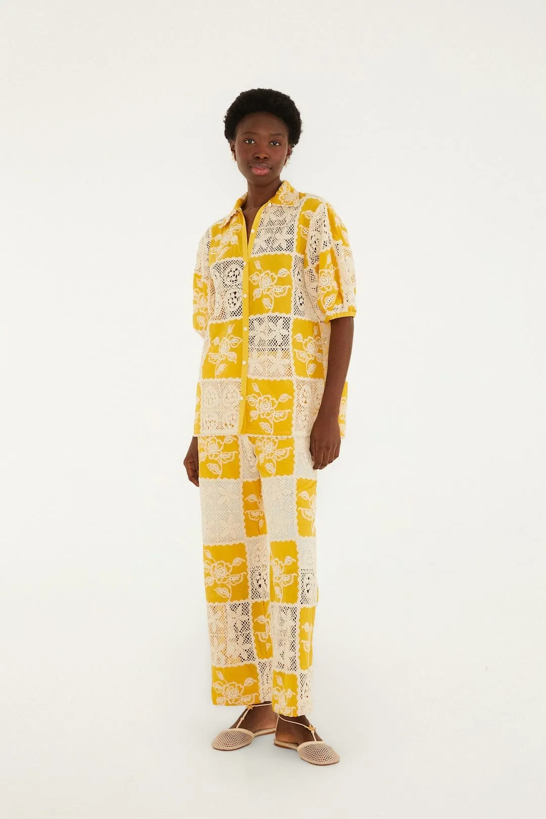 Lace Short Sleeve Shirt sold by FARM Rio product image thumbnail 4