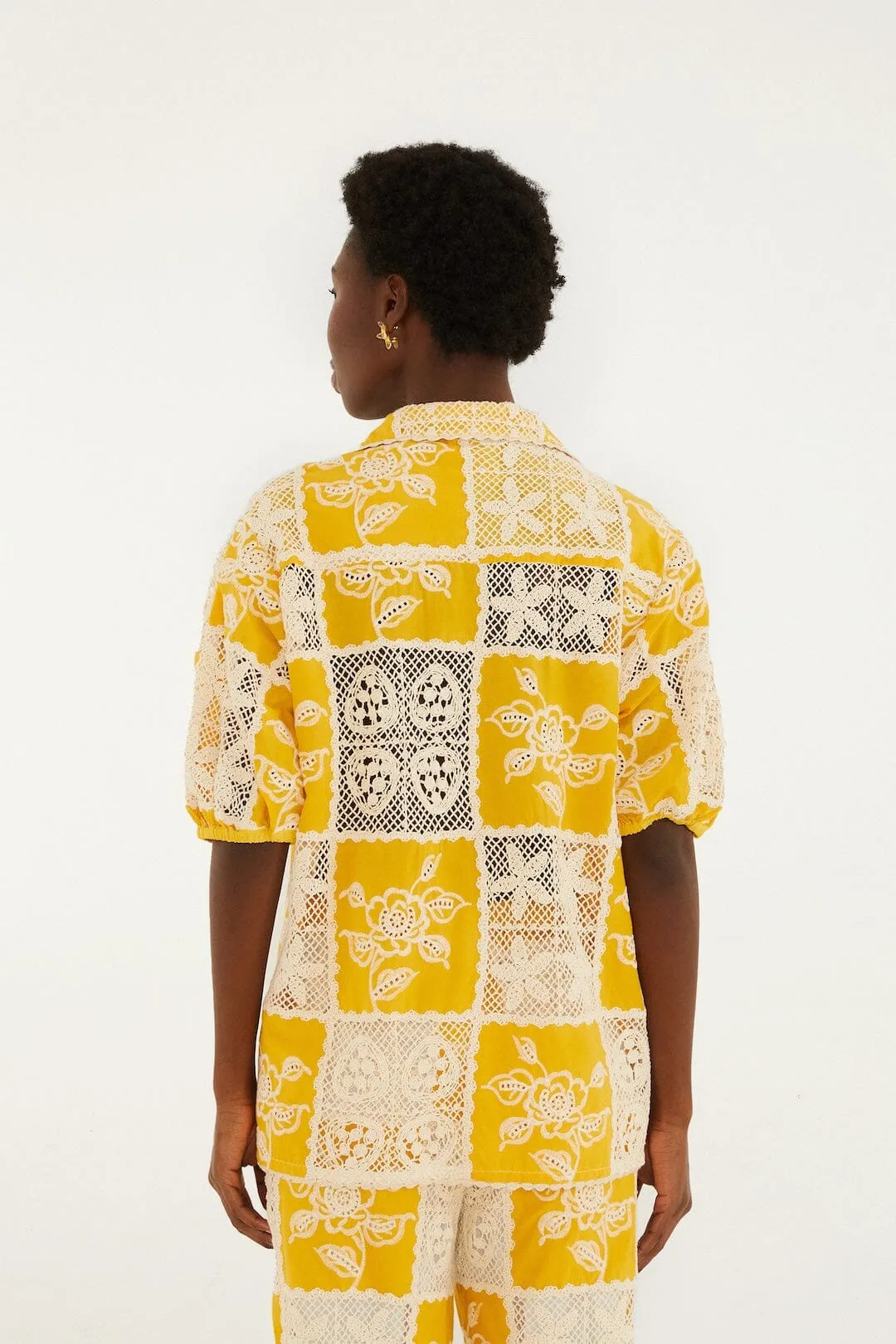 Lace Short Sleeve Shirt sold by FARM Rio product image thumbnail 3