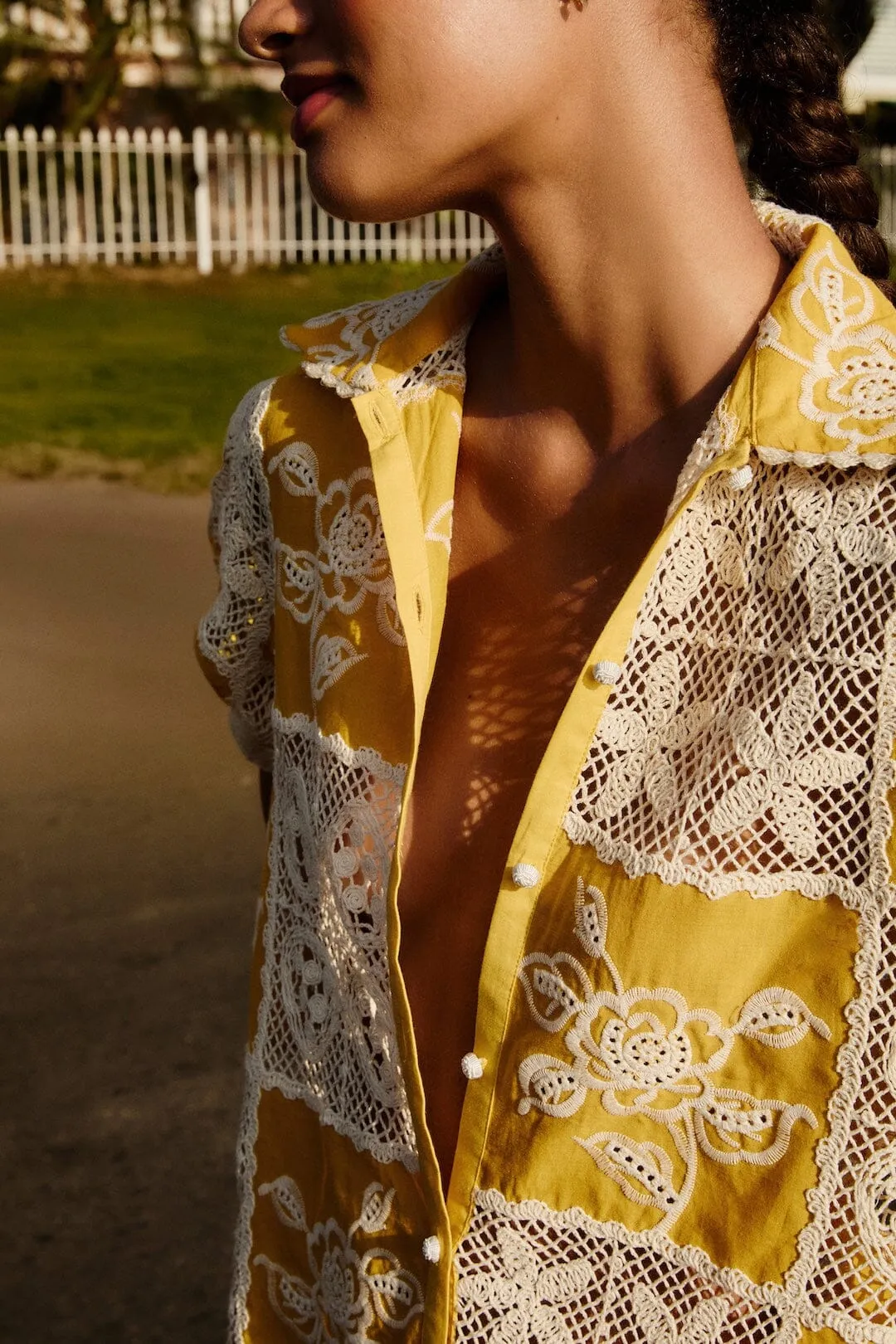 Lace Short Sleeve Shirt sold by FARM Rio product image thumbnail 2