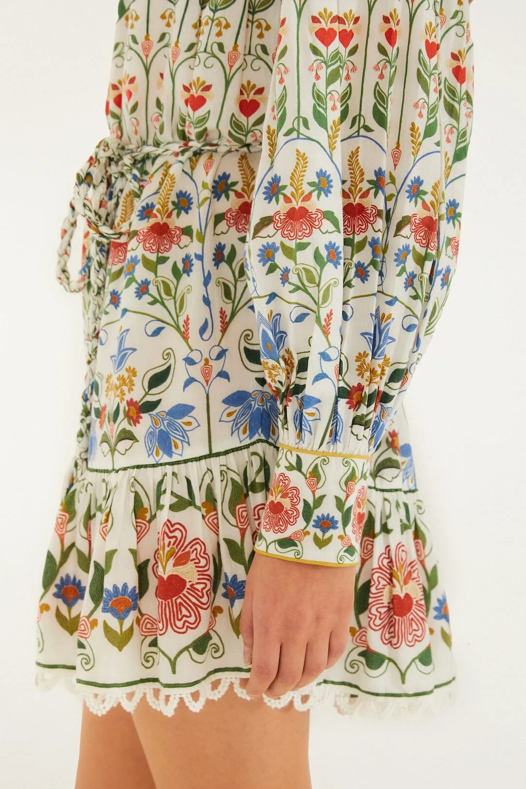 Off-White Stitched Garden Mini Dress sold by FARM Rio product image thumbnail 4