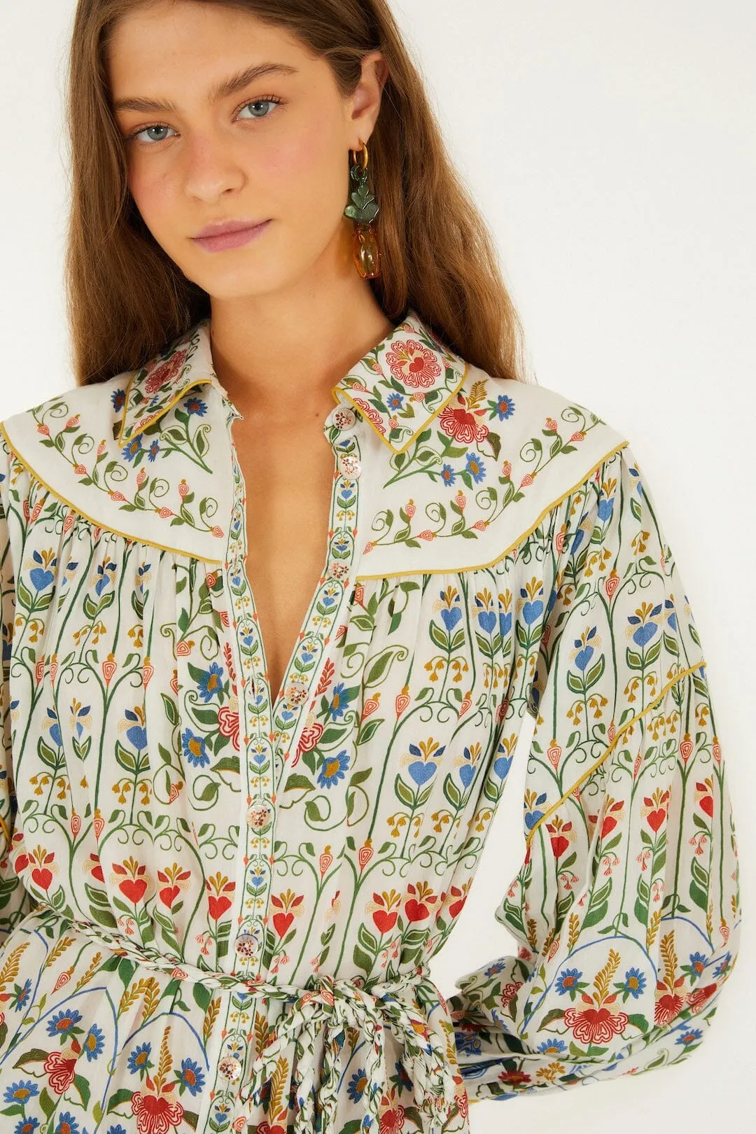 Off-White Stitched Garden Mini Dress sold by FARM Rio product image thumbnail 2