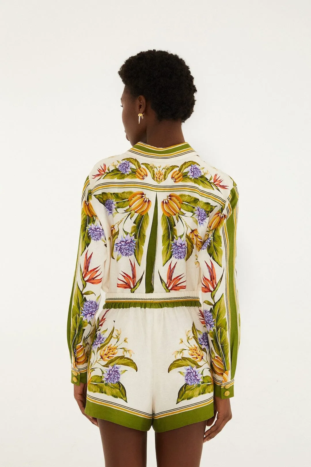 Sand Tropical Scarf Lenzing™ Ecovero™ Euroflax™ Shorts sold by FARM Rio product image thumbnail 3