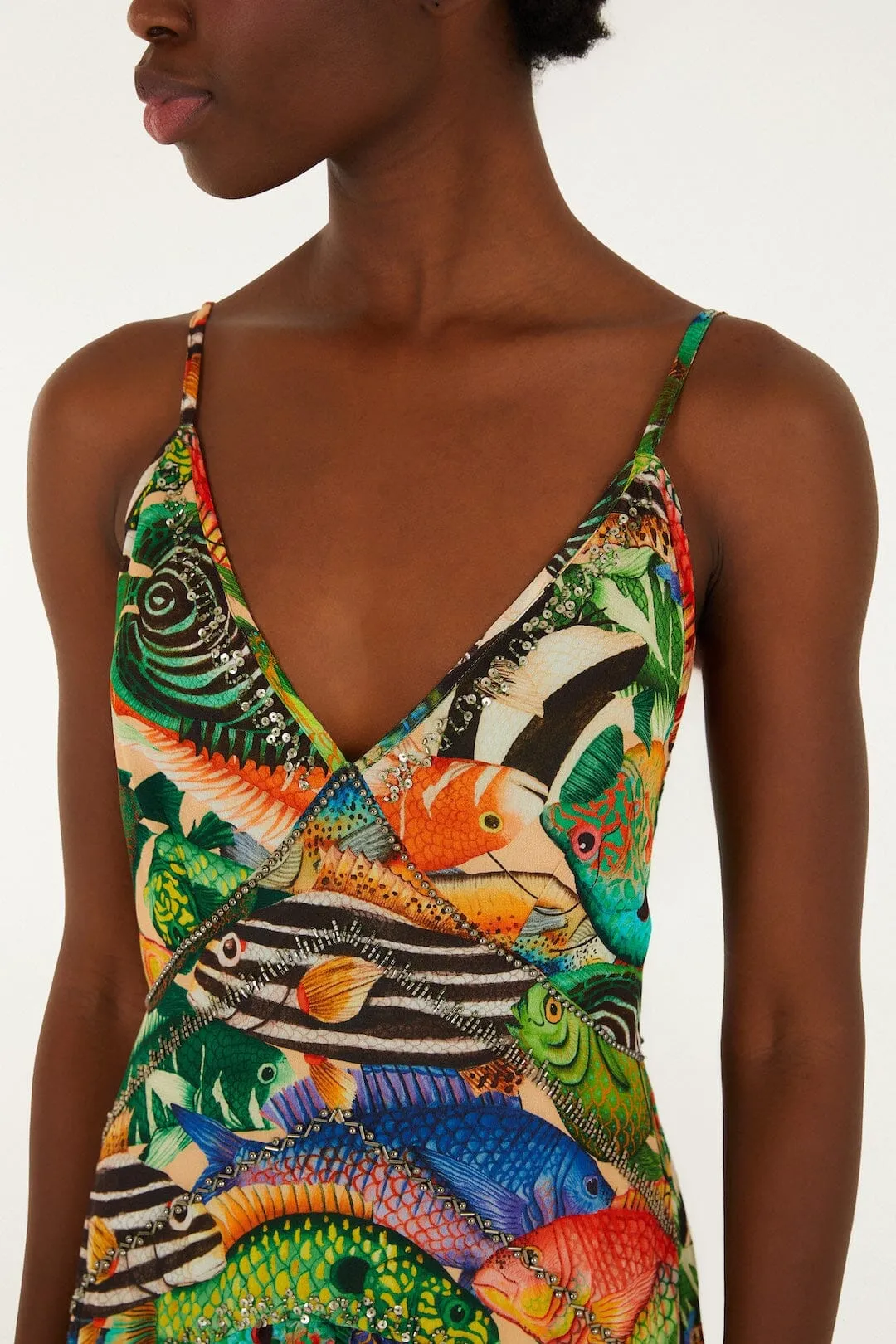 Multicolor Fish Sea Sleeveless Midi Dress sold by FARM Rio product image thumbnail 2