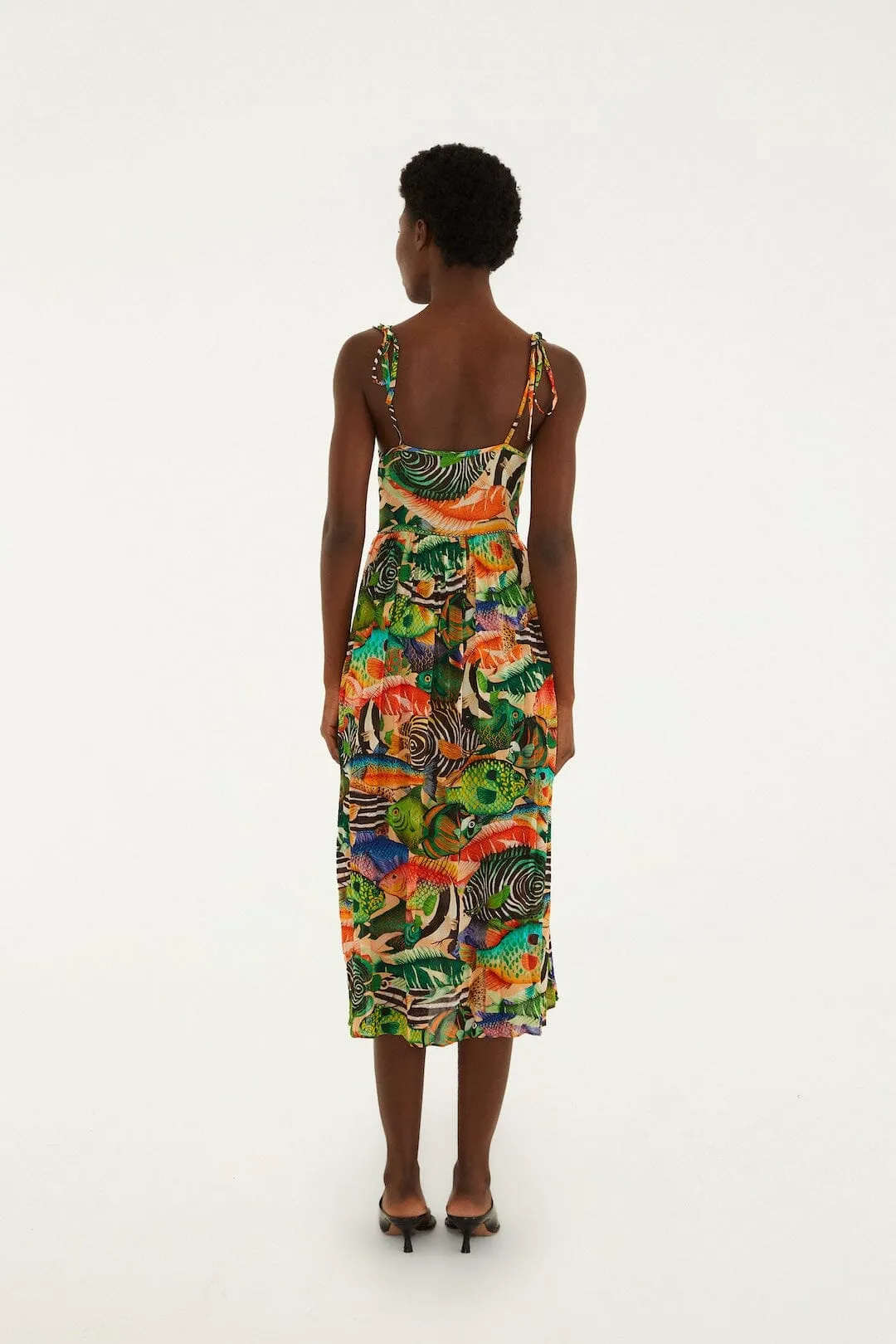 Multicolor Fish Sea Sleeveless Midi Dress sold by FARM Rio product image thumbnail 3