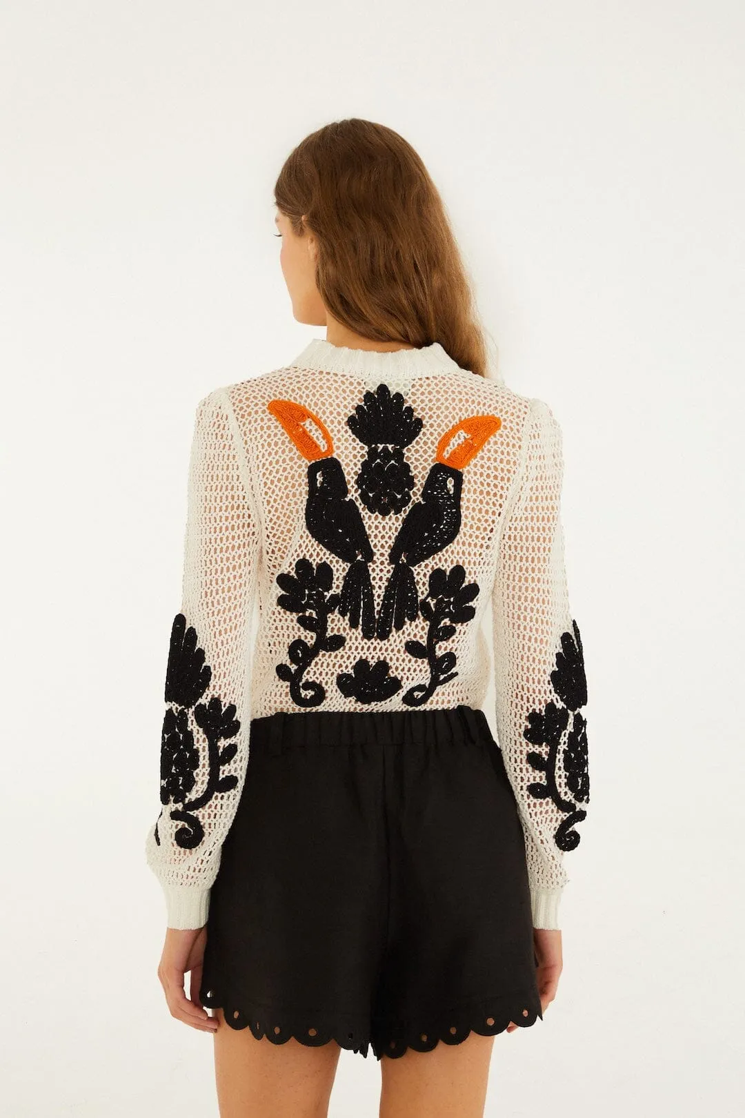 Black Artisanal Euroflax™ Premium Linen Short sold by FARM Rio product image thumbnail 3