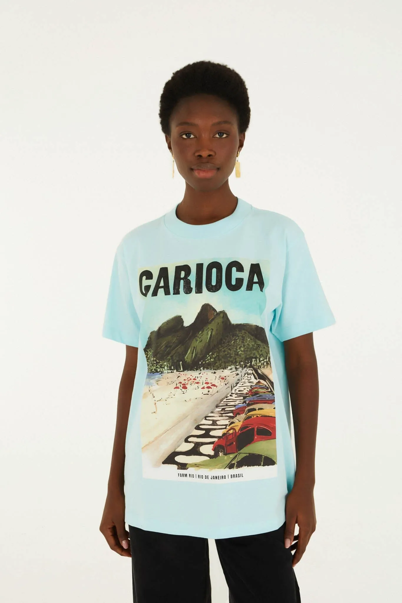 Dois Irmaos Landscape Carioca Organic Cotton Relaxed T-Shirt sold by FARM Rio product image thumbnail 4