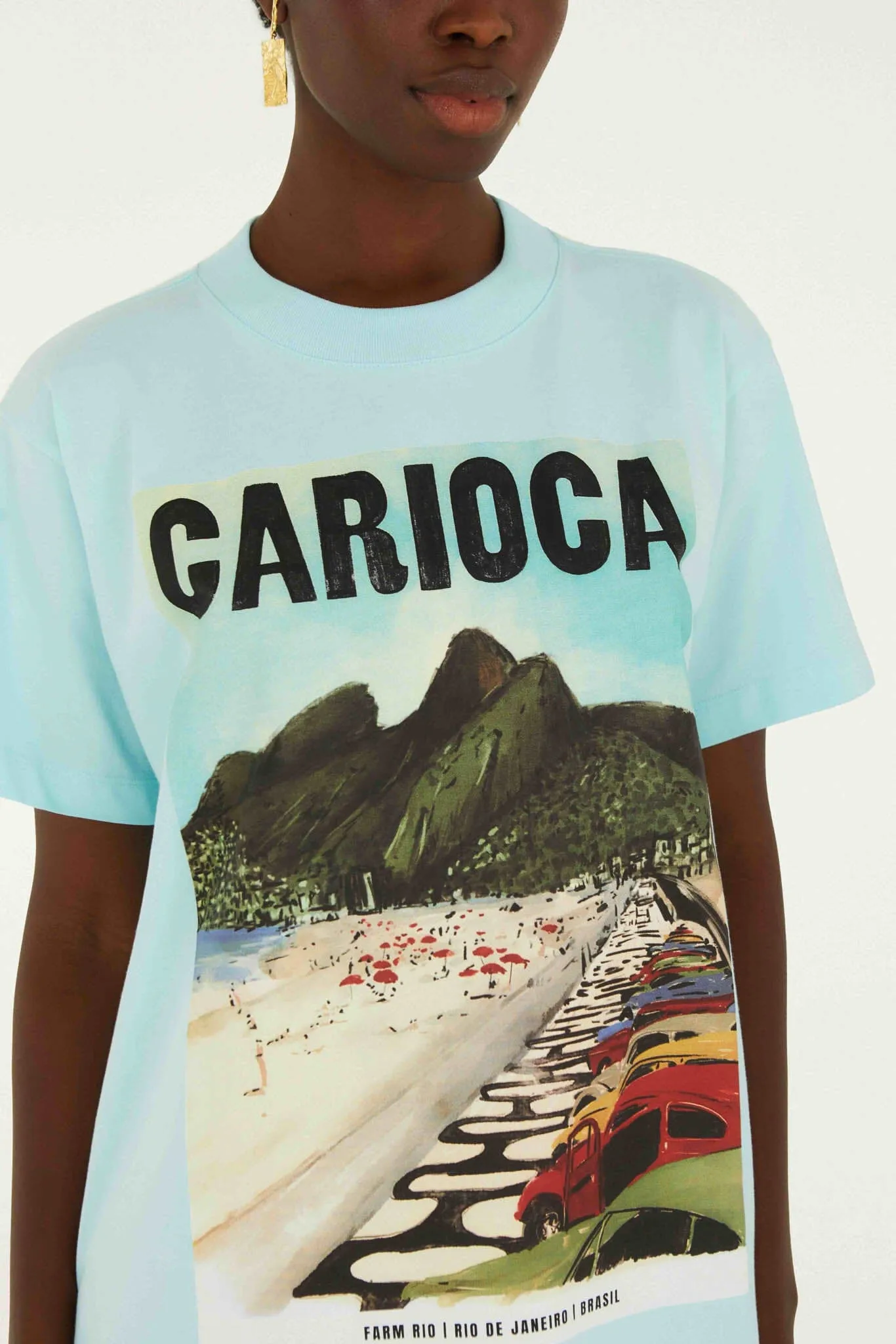 Dois Irmaos Landscape Carioca Organic Cotton Relaxed T-Shirt sold by FARM Rio product image thumbnail 2