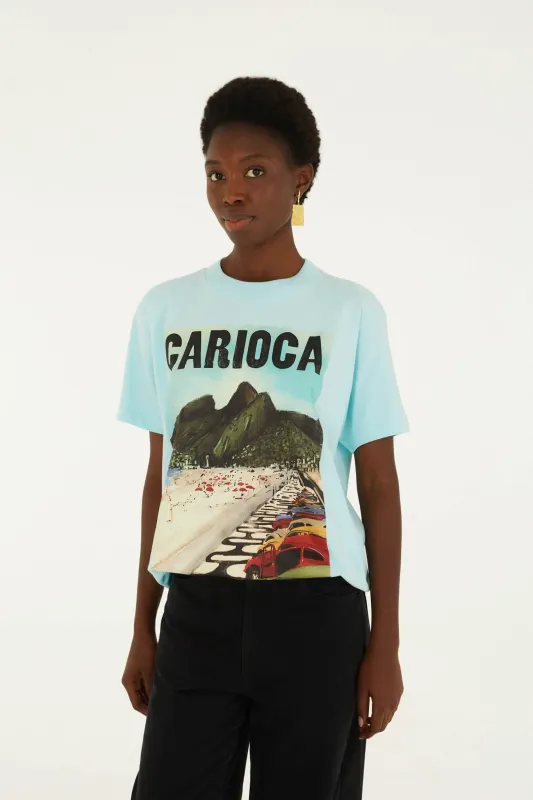 Dois Irmaos Landscape Carioca Organic Cotton Relaxed T-Shirt made by FARM Rio