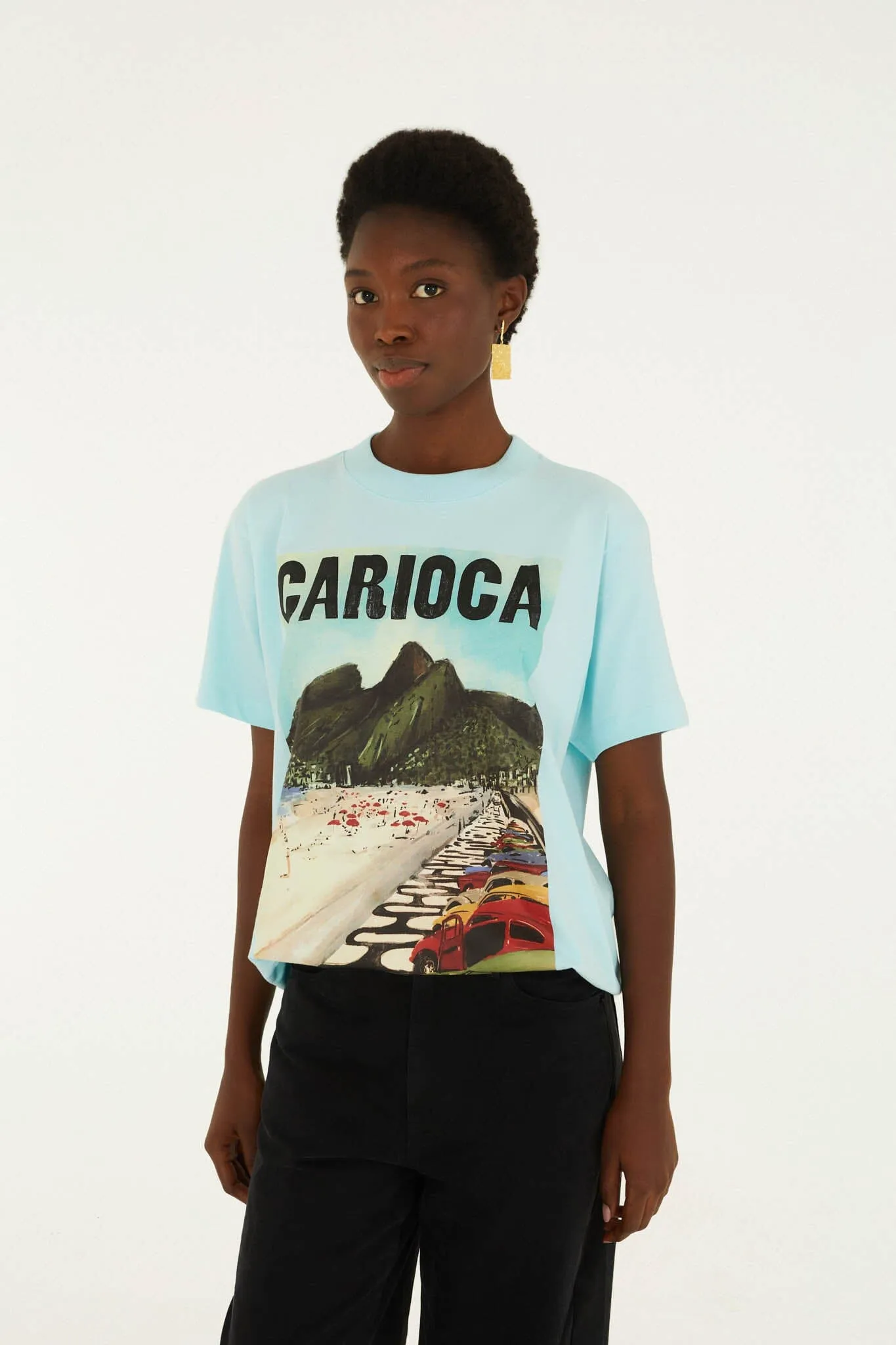 Dois Irmaos Landscape Carioca Organic Cotton Relaxed T-Shirt sold by FARM Rio