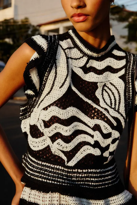 Seashell Crochet Top sold by FARM Rio