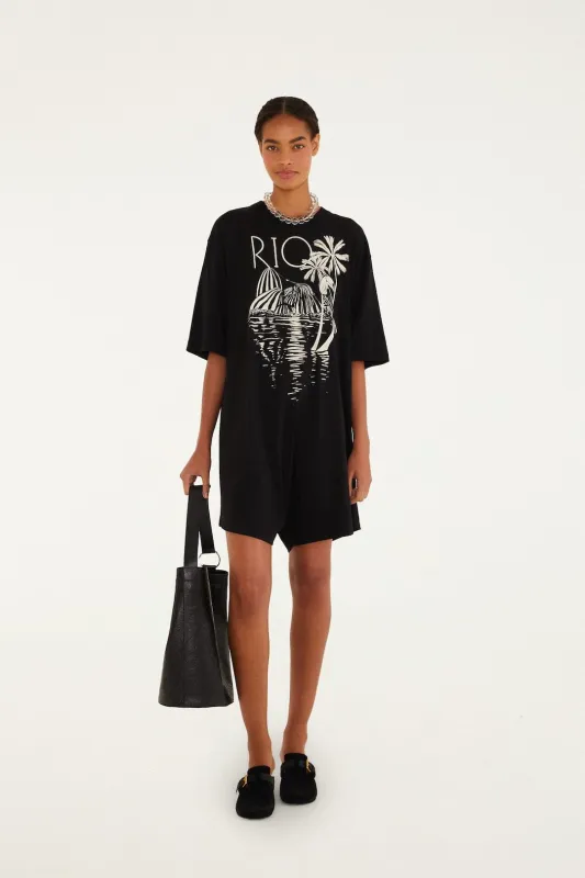 B&w Rio Organic Cotton Mini Jumpsuit sold by FARM Rio