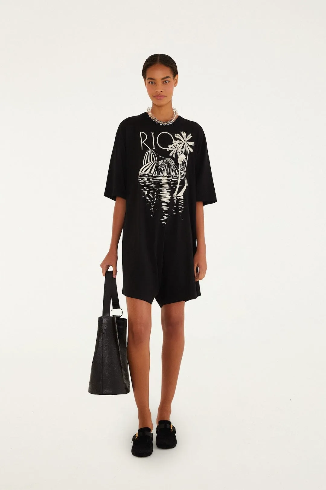 B&w Rio Organic Cotton Mini Jumpsuit sold by FARM Rio