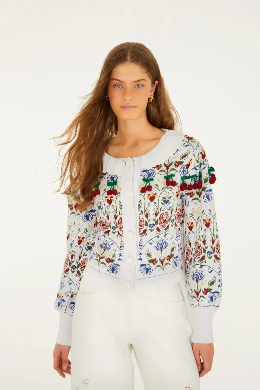 Stitched Garden Ainika Knit Cardigan made by FARM Rio