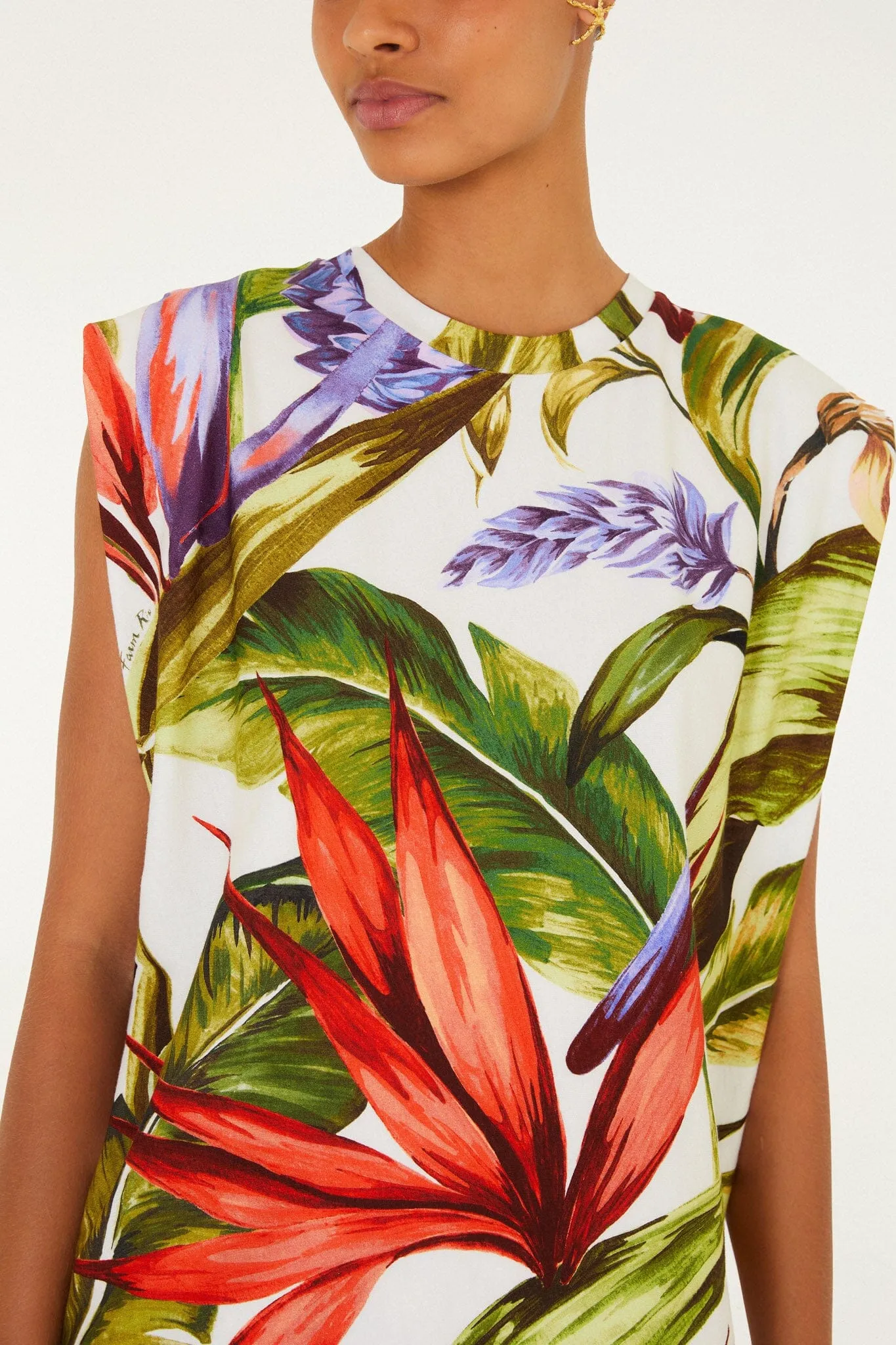 Sand Florart Organic Cotton Tshirt Blouse sold by FARM Rio product image thumbnail 2