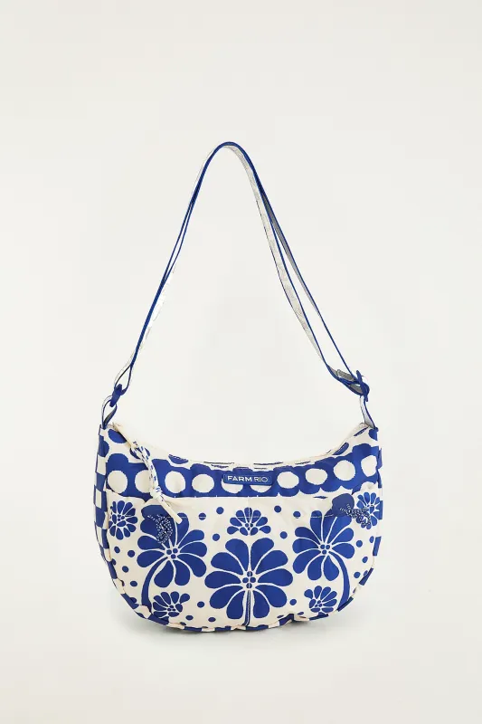 Blue Palermo Shoulder Bag made by FARM Rio