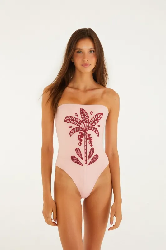 Light Pink Arabesc One Piece made by FARM Rio