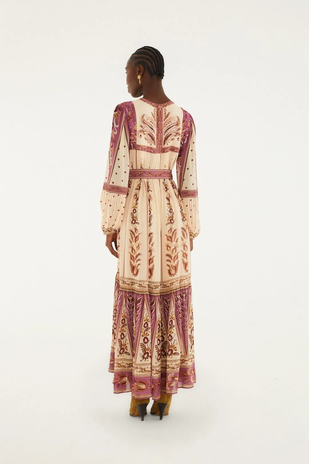 Delicate Ainika Sand Long Sleeve Maxi Dress sold by FARM Rio product image thumbnail 3