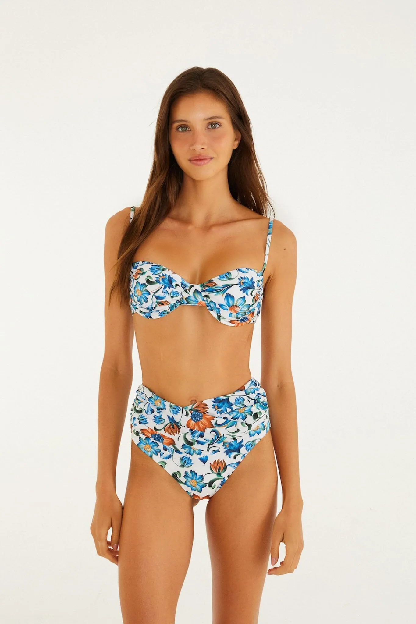 Off-White Flora Tile Hot Pants Bikini Bottom sold by FARM Rio
