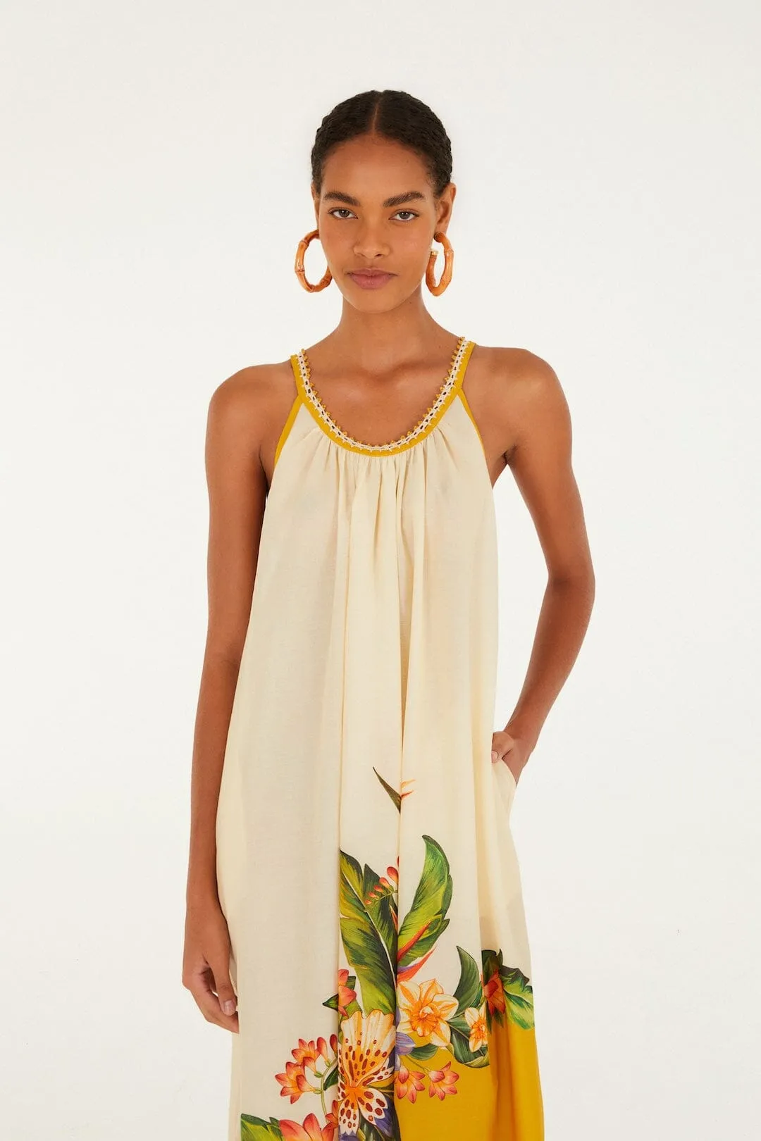 Light Blush Hilo Stripes Maxi Dress sold by FARM Rio product image thumbnail 4