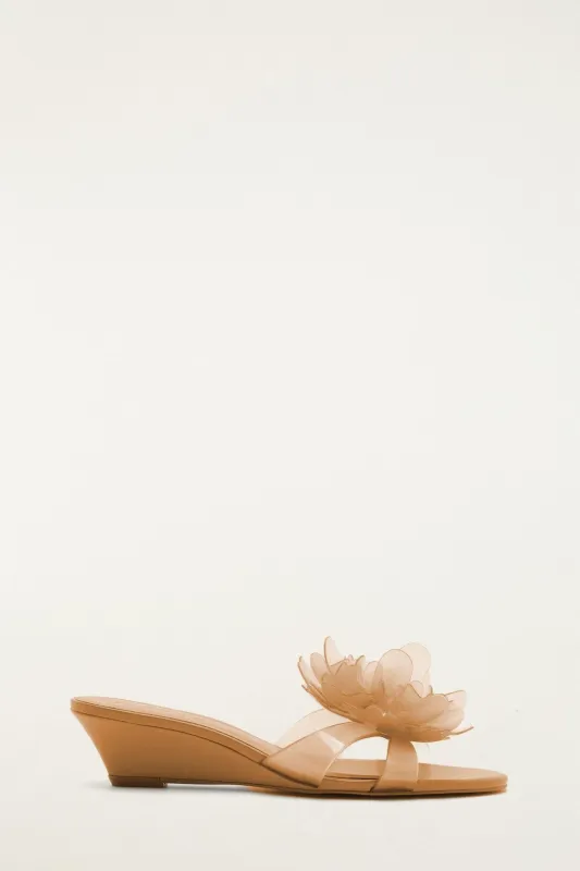 Orange Jelly Flower Wedge Sandal made by FARM Rio