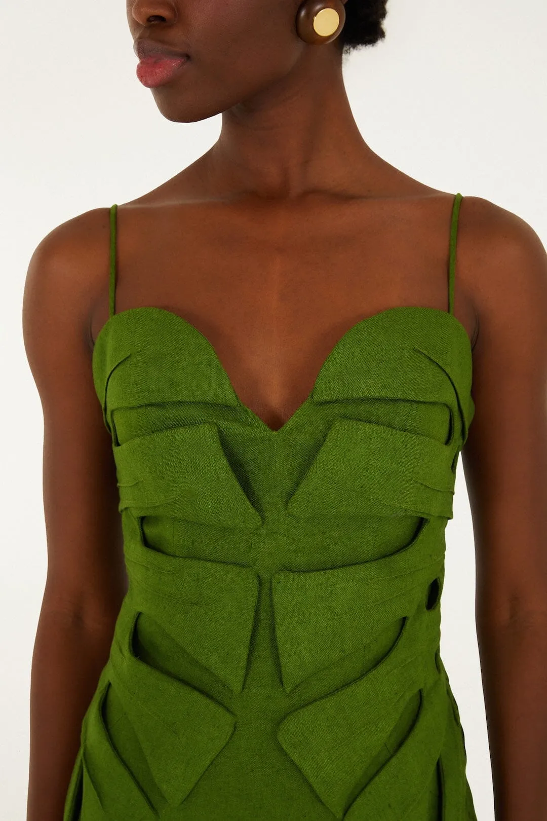 Green Monstera Leaf Sleeveless Maxi Dress sold by FARM Rio product image thumbnail 2