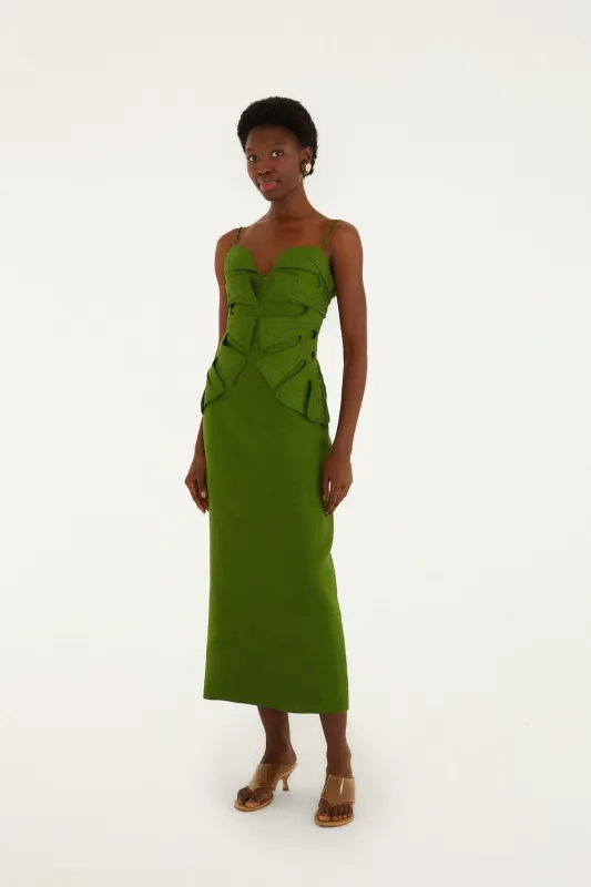 Green Monstera Leaf Sleeveless Maxi Dress sold by FARM Rio