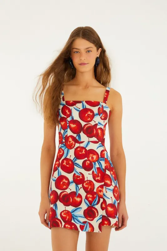 Cherry Blossom Sleeveless Mini Dress made by FARM Rio