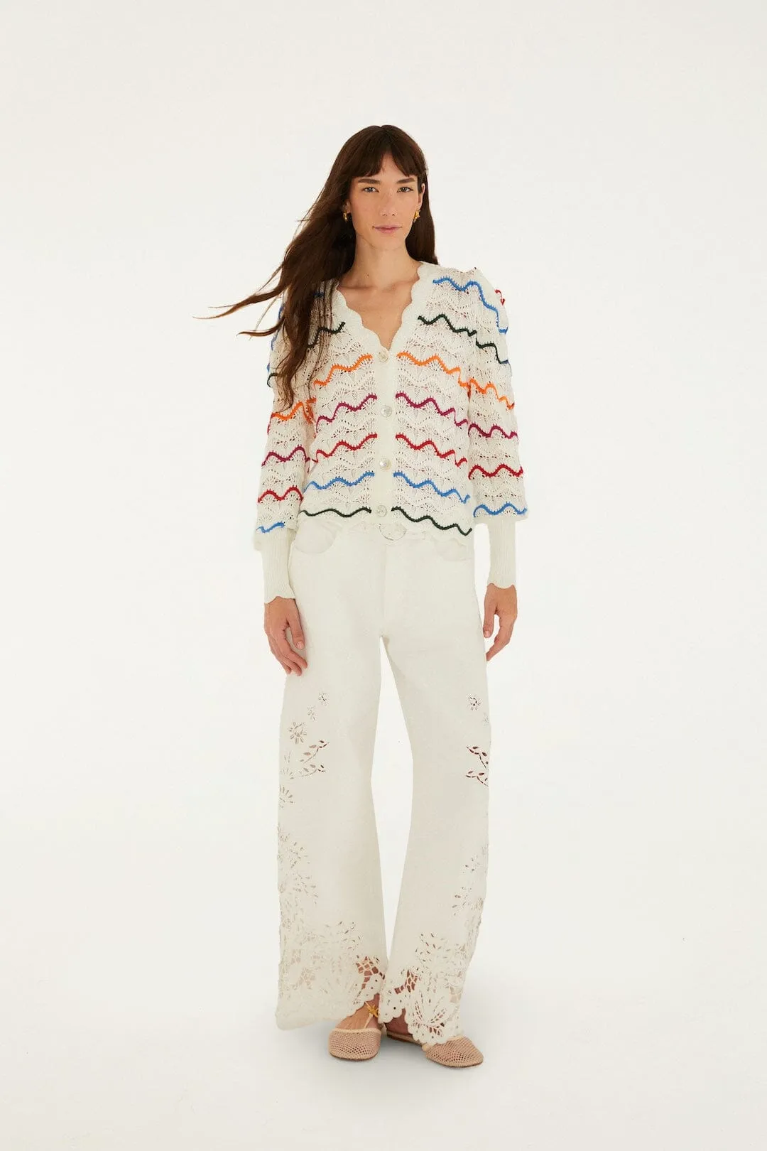 Colorful Stripes Knit Cardigan sold by FARM Rio product image thumbnail 2