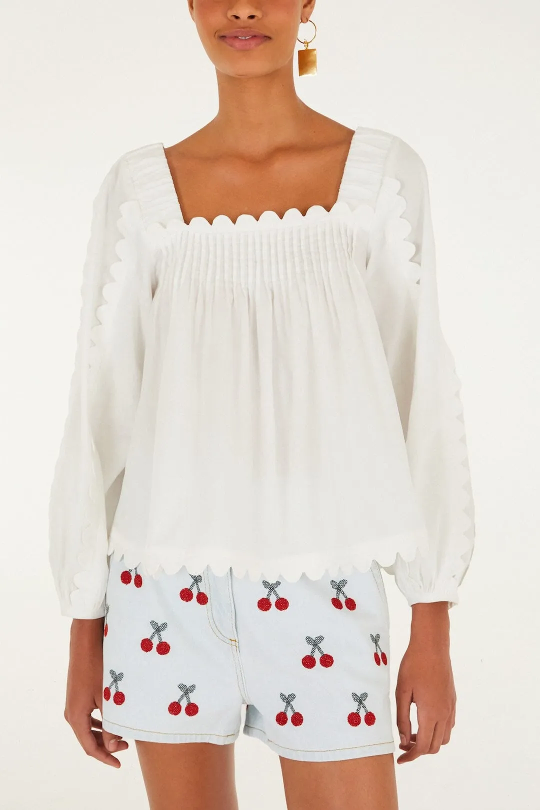 Off-White Long Sleeve Blouse sold by FARM Rio product image thumbnail 2