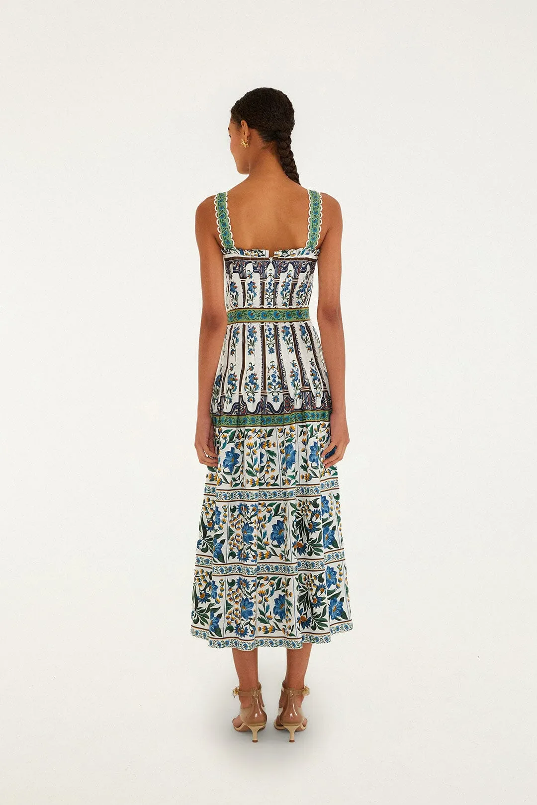 Off-White Manoela Belted Lenzing™ Ecovero™ Euroflax™ Maxi Dress sold by FARM Rio product image thumbnail 3