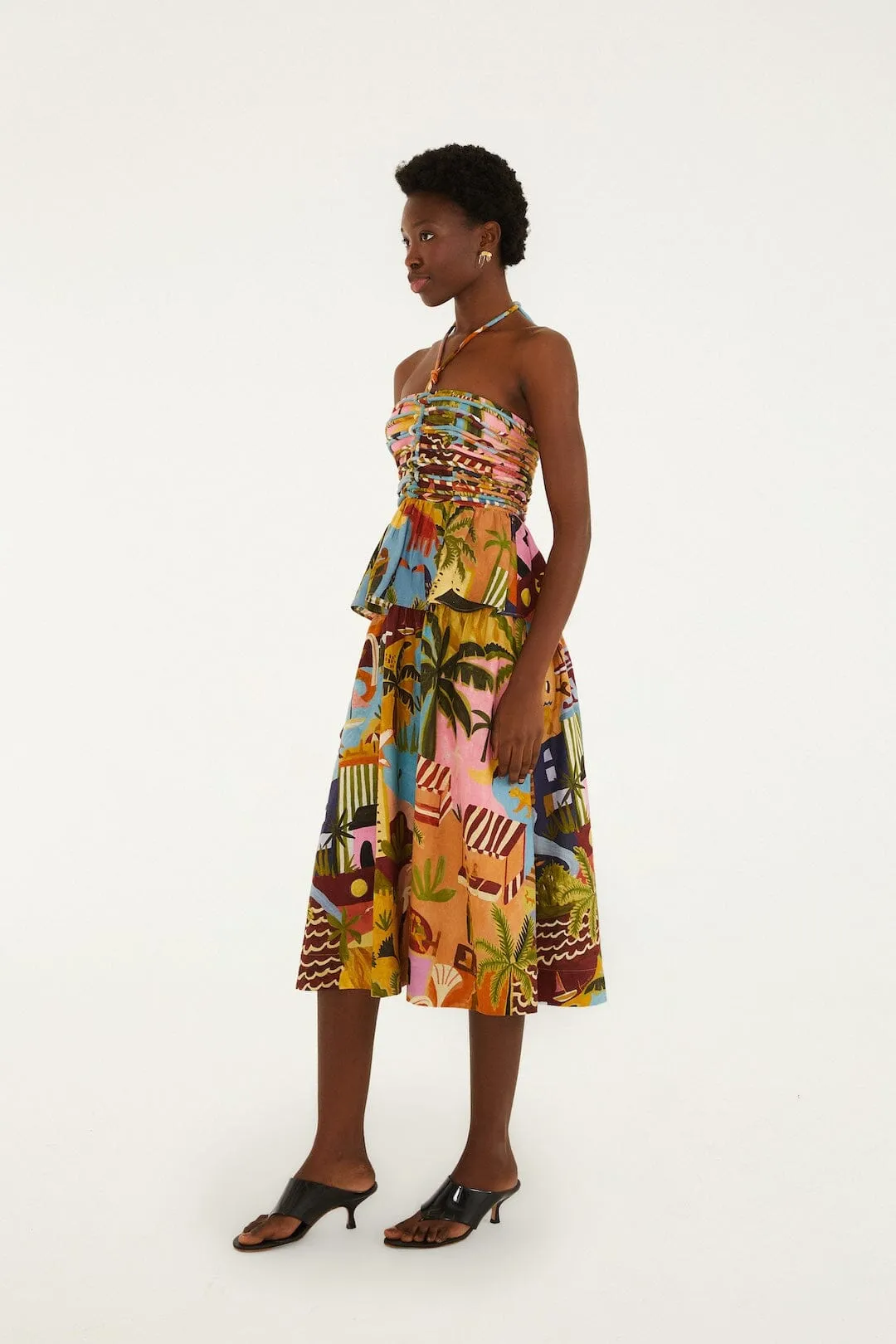 Multicolor Tropical Painting Midi Dress sold by FARM Rio product image thumbnail 4