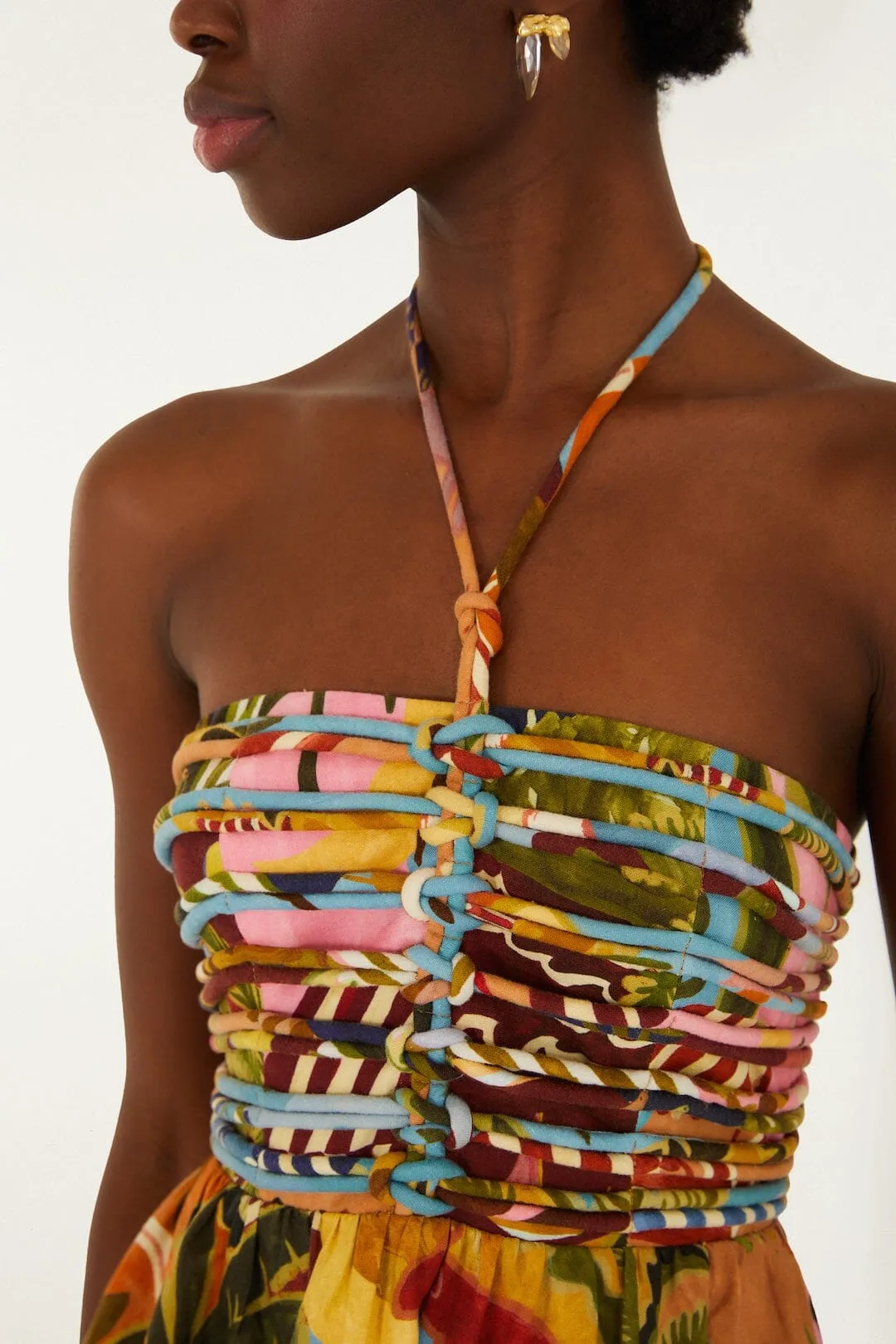 Multicolor Tropical Painting Midi Dress sold by FARM Rio product image thumbnail 2