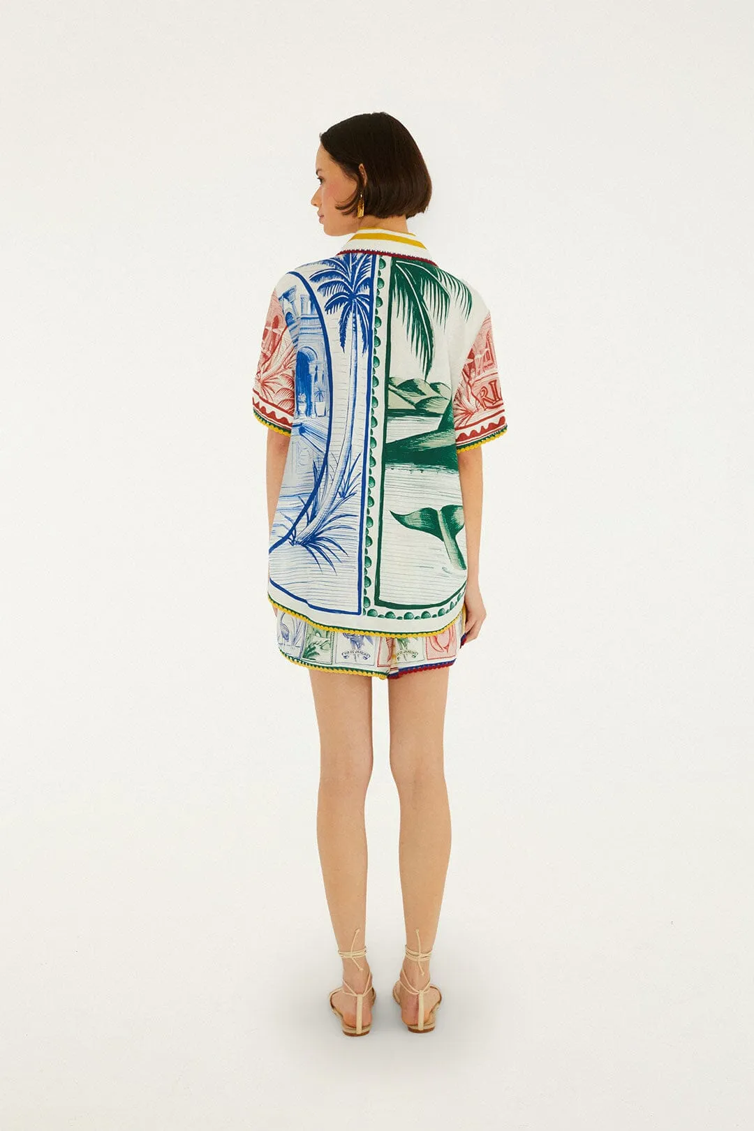 Off-White Brasil Vintage Crochet Lenzing™ Ecovero™ Euroflax™ Shorts sold by FARM Rio product image thumbnail 4