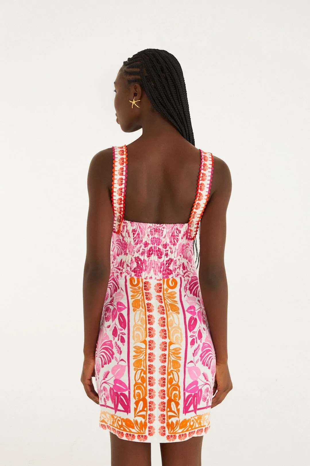 Off-White Santorini Crochet Mini Dress sold by FARM Rio product image thumbnail 3