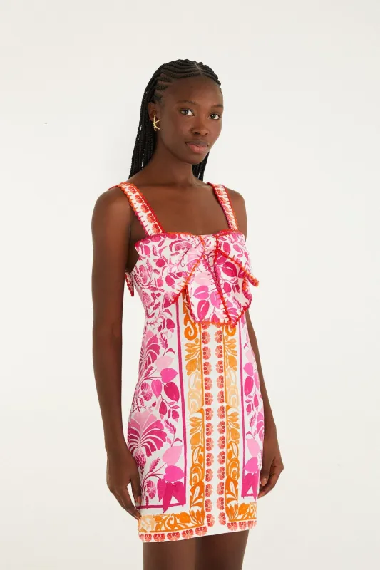 Off-White Santorini Crochet Mini Dress made by FARM Rio